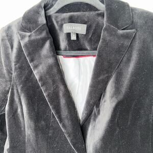 Talbots Tuxedo Blazer Womens Size 6 Black Crushed Velvet Long Sleeve Blazer NWOT